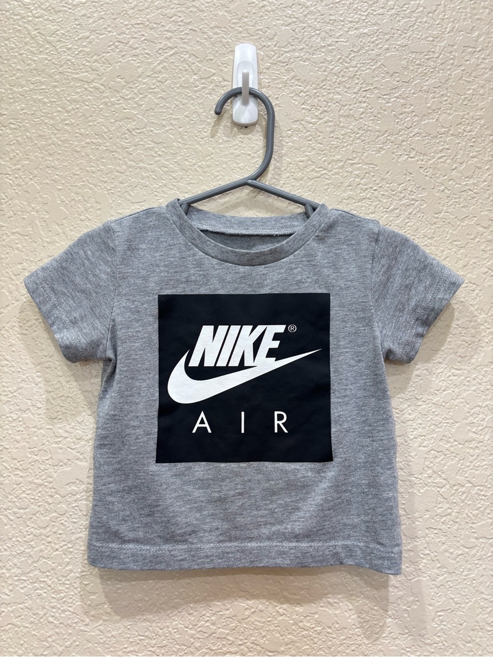 Nike Air Logo Graphic T-Shirt Heather Grey Sporty 12 Months